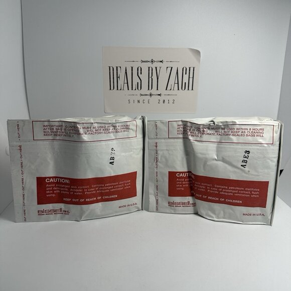 Vintage Lot of 2 Packs of Bissell Dry Carpet Cleaner Powder 10oz Each NOS - Picture 4 of 10